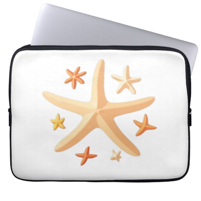 Starfish and the Small Ones Laptop Sleeve (Voorkant)