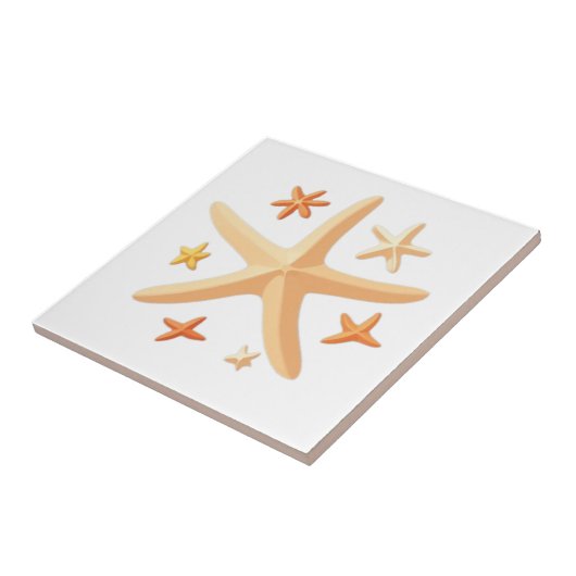 Starfish and the Small Ones Tegeltje (Zijkant)