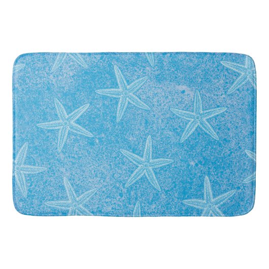 Starfish Aqua Blue Badmat (Voorkant)