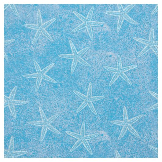 Starfish Aqua Blue Stof (Swatch)