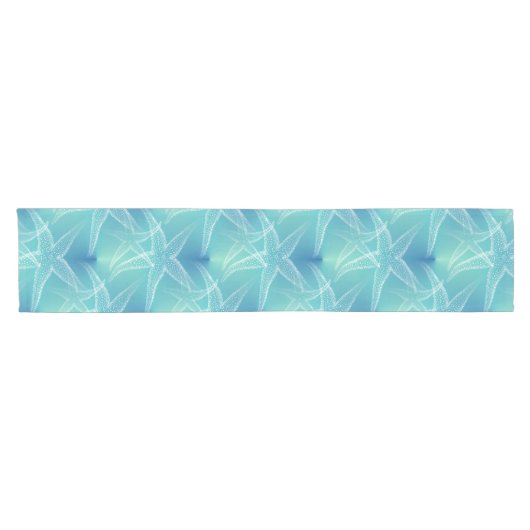 Starfish Aqua Blue Zee Beach Table Runner Korte Tafelloper (Horizontaal)