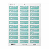 Starfish Aqua Return Address Labels (Full Sheet)