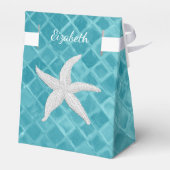 Starfish Aqua Zee glas personaliseren Bedankdoosjes (Achterkant)