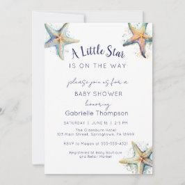 STARFISH Baby shower Uitnodiging