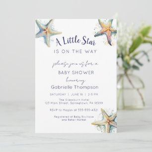 STARFISH Baby shower Uitnodiging