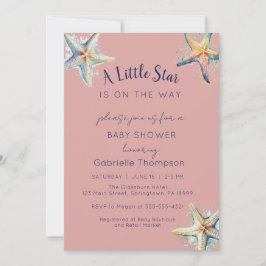 STARFISH Baby shower Uitnodiging