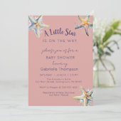 STARFISH Baby shower Uitnodiging (Staand voorkant)