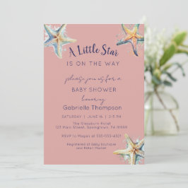 STARFISH Baby shower Uitnodiging