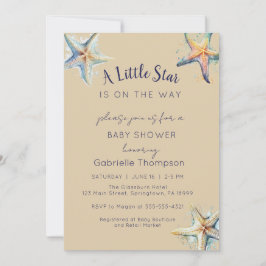 STARFISH Baby shower Uitnodiging