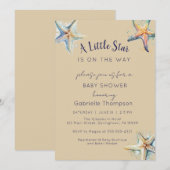 STARFISH Baby shower Uitnodiging (Voorkant / Achterkant)