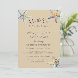 STARFISH Baby shower Uitnodiging