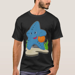Starfish basketballer basketbal t-shirt