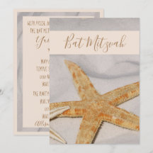 Starfish Bat Mitzvah Uitnodiging