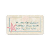 Starfish Beach Adres Etiket (Voorkant)