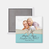 Starfish Beach Aqua Blue Save the Date Foto Magneet (Voorkant / Achterkant)