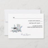 Starfish Beach Aqua RSVP Kaartje (Achterkant)