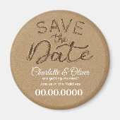 Starfish Beach Bewaar de datum van bestemming magn Magneet (Voorkant)