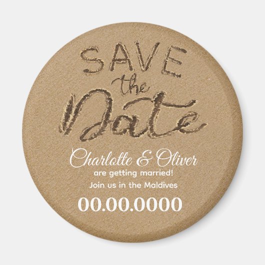 Starfish Beach Bewaar de datum van bestemming magn Magneet (Voorkant)