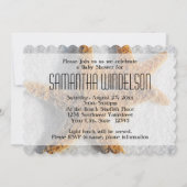 Starfish Beach Boy or Girl Baby Shower Invitations Kaart (Achterkant)