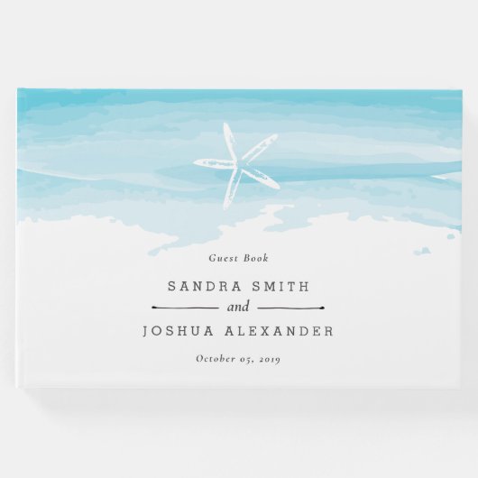 Starfish Beach Bruiloft Gast Boek (Voorkant)