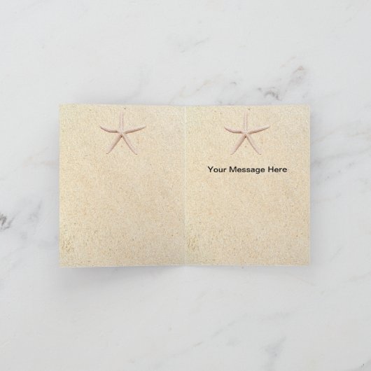 Starfish Beach bruiloft Hartelijk dank Bedankkaart (Binnen)