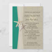 Starfish Beach bruiloft Ocean Green Kaart (Achterkant)