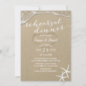 Starfish Beach bruiloft repetitie Dinner Kaart (Voorkant)