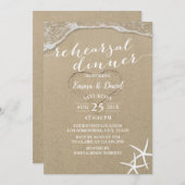 Starfish Beach bruiloft repetitie Dinner Kaart (Voorkant / Achterkant)