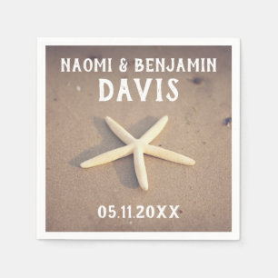 Starfish Beach bruiloft servetten