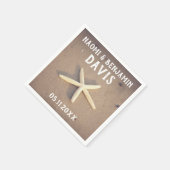 Starfish Beach bruiloft servetten (Hoek)