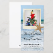 Starfish Beach Christmas Feestdagenkaart (Voorkant / Achterkant)