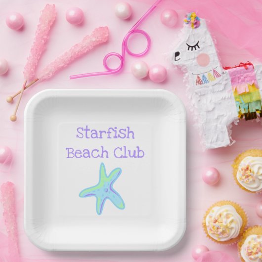 Starfish Beach Club Papieren Bordje (Feest)