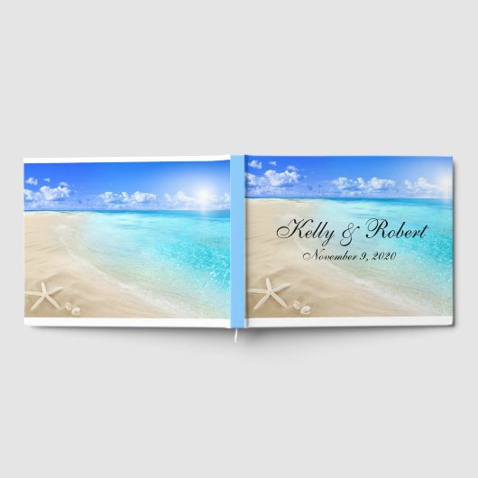 Starfish Beach Custom Wedding Guest Book Gastenboek (Volledig)