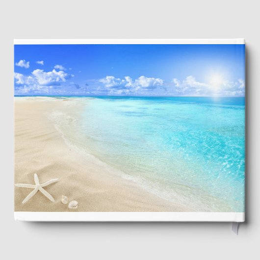 Starfish Beach Custom Wedding Guest Book Gastenboek (Achterkant)