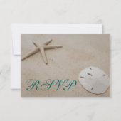 Starfish Beach Destination Wedding RSVP-kaarten RSVP Kaartje (Achterkant)
