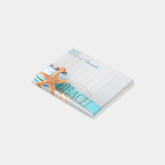 Starfish Beach gepersonaliseerd Post-it® Notes (Schuin)