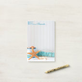 Starfish Beach gepersonaliseerd Post-it® Notes (Op bureau)