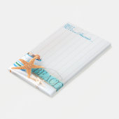 Starfish Beach gepersonaliseerd Post-it® Notes (Schuin)