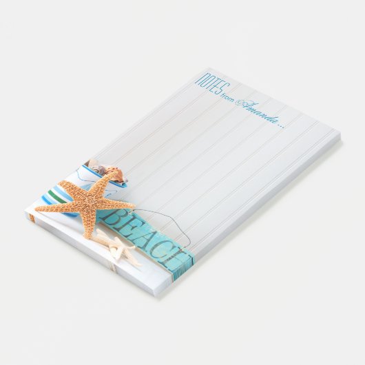 Starfish Beach gepersonaliseerd Post-it® Notes (Schuin)