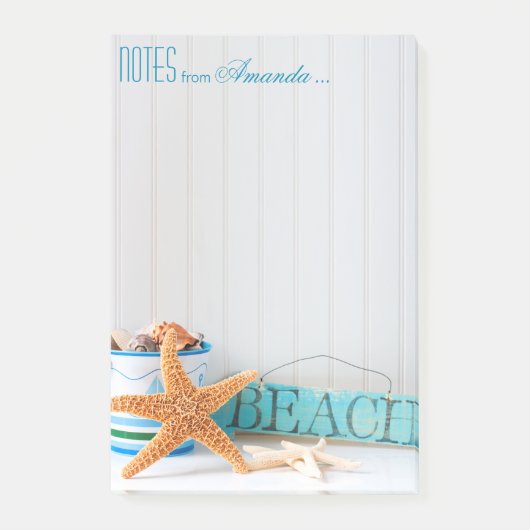 Starfish Beach gepersonaliseerd Post-it® Notes (Voorkant)