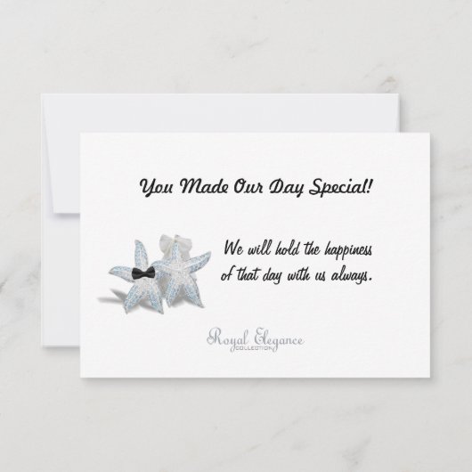 Starfish Beach Hartelijk dank Bedankkaart (Achterkant)