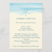 Starfish Beach huwelijksprogramma II Programmakaart (Voorkant)