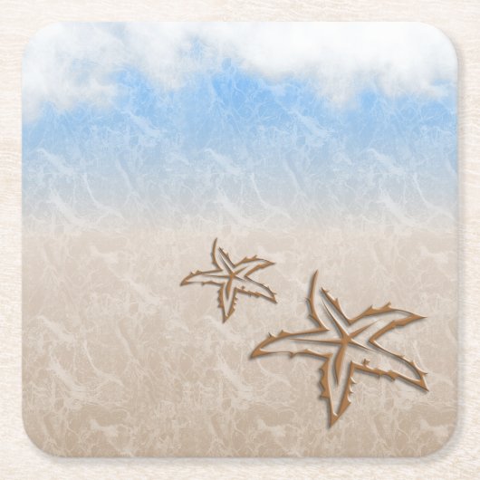 Starfish Beach Kartonnen Onderzetters (Voorkant)