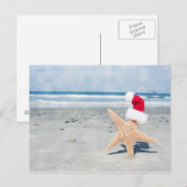 Starfish Beach Kerstmis Feestdagenkaart (Voorkant / Achterkant)