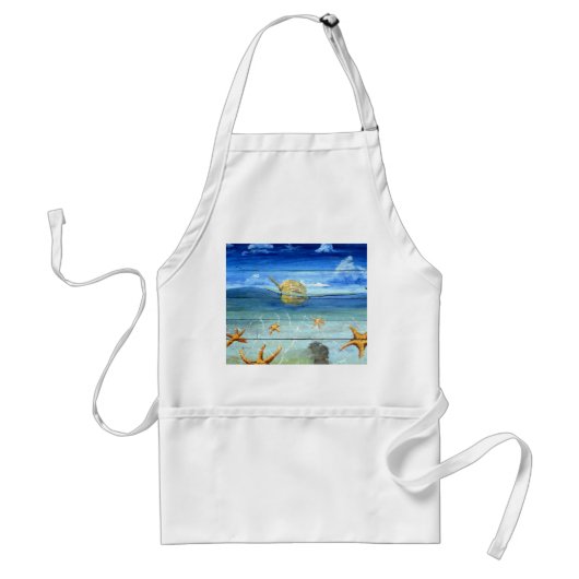 Starfish Beach Kitchen apron Standaard Schort (Voorkant)
