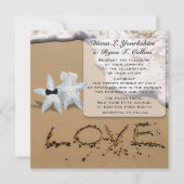 Starfish Beach Love Invitation Kaart (Voorkant)