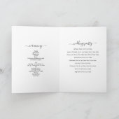 Starfish Beach Monogram Bruiloft Orde van Service Programma (Binnen)