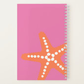 Starfish Beach Naam Ocean Preppy Decor Roze Sinaas Notitieboek (Achterkant)