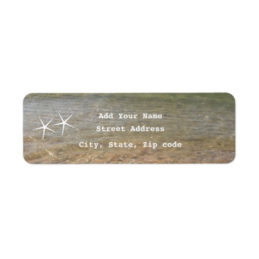 Starfish Beach Ocean Nautical Custom Weddings Etiket (Voorkant)