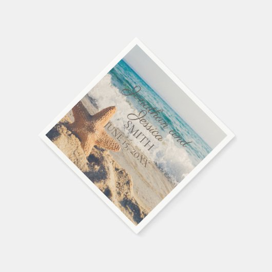 Starfish Beach Ocean Sand between Toes Wedding Servet (Hoek)